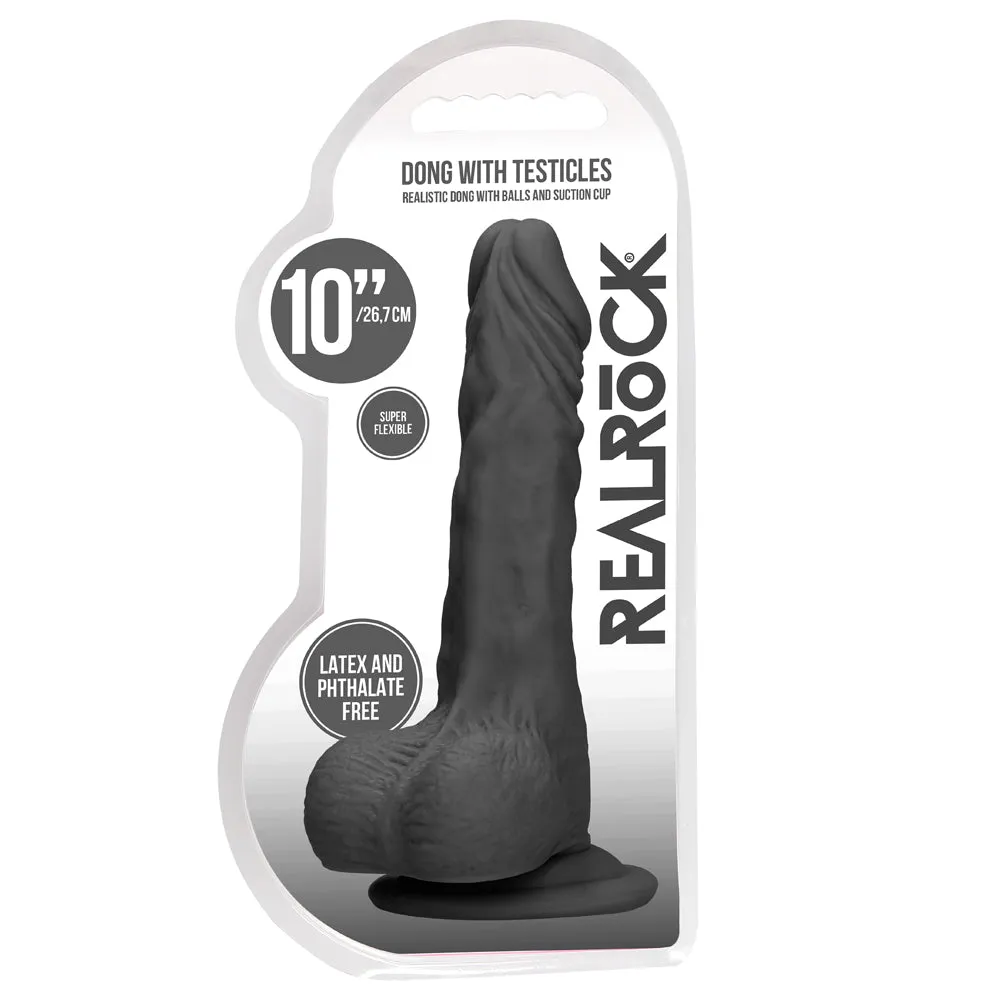 RealRock 10" Realistic Dildo With Balls & Suction Cup