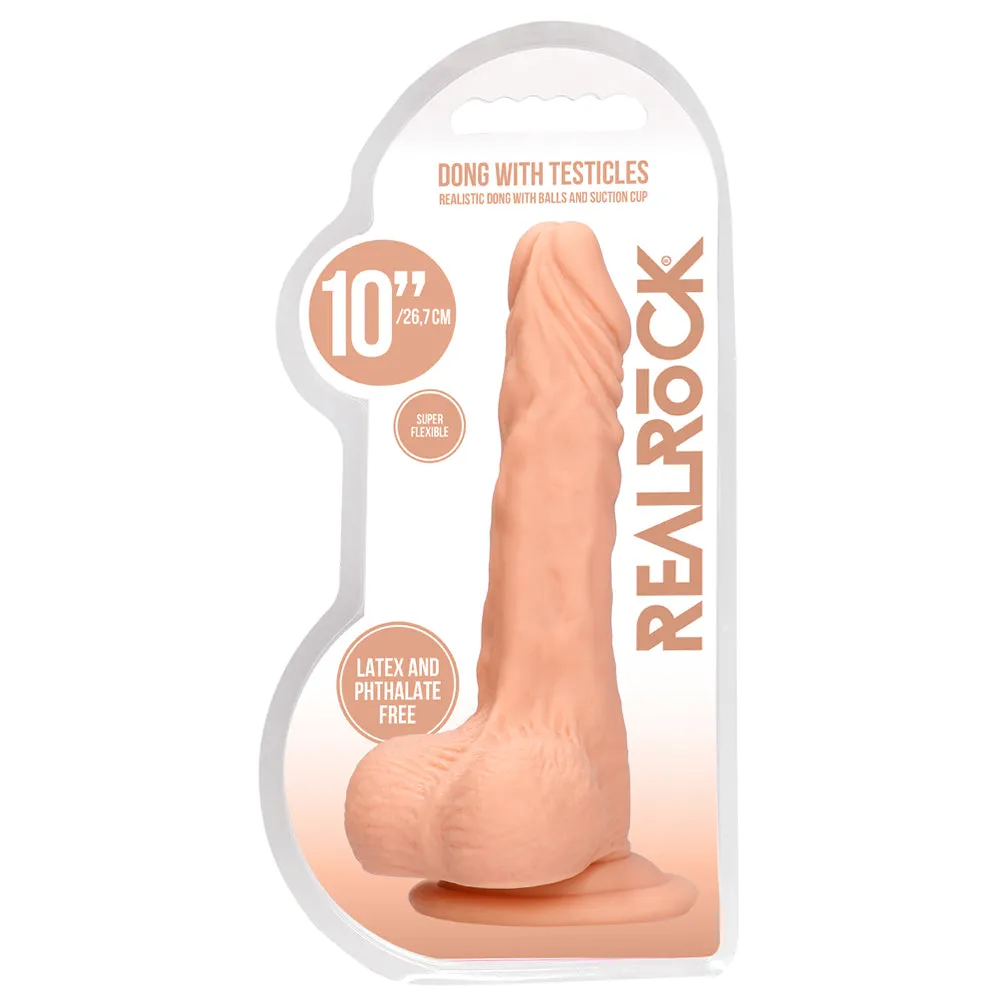 RealRock 10" Realistic Dildo With Balls & Suction Cup