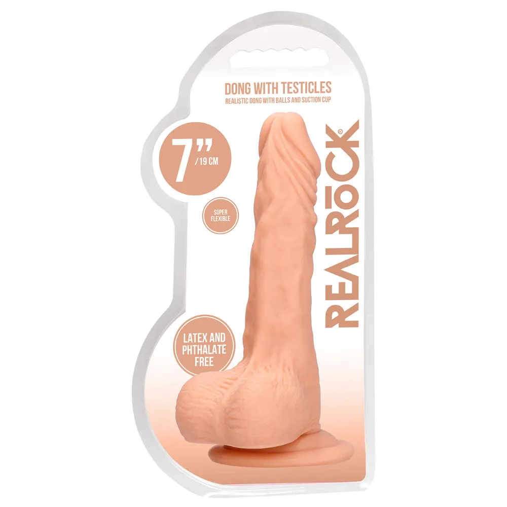 RealRock 7" Realistic Dildo With Balls & Suction Cup