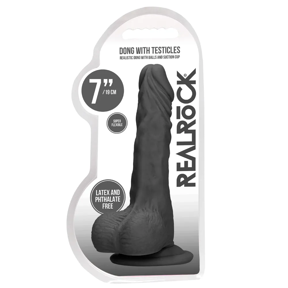 RealRock 7" Realistic Dildo With Balls & Suction Cup