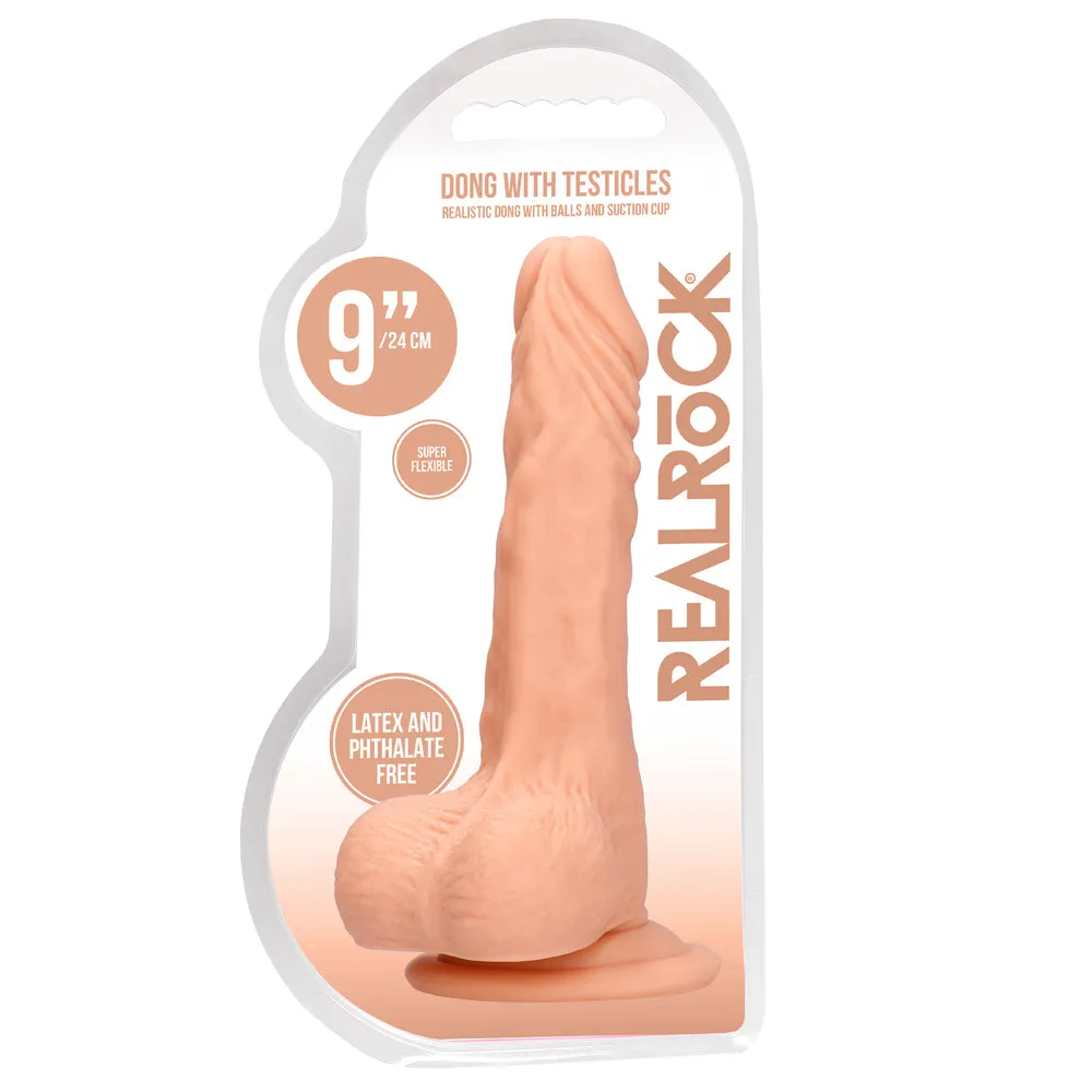 RealRock 9" Realistic Dildo With Balls & Suction Cup