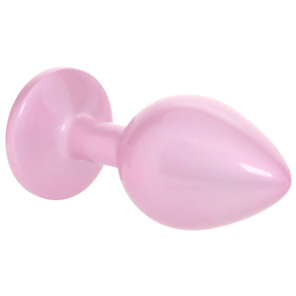 Rear Assets Pink Metal Butt Plug in Medium
