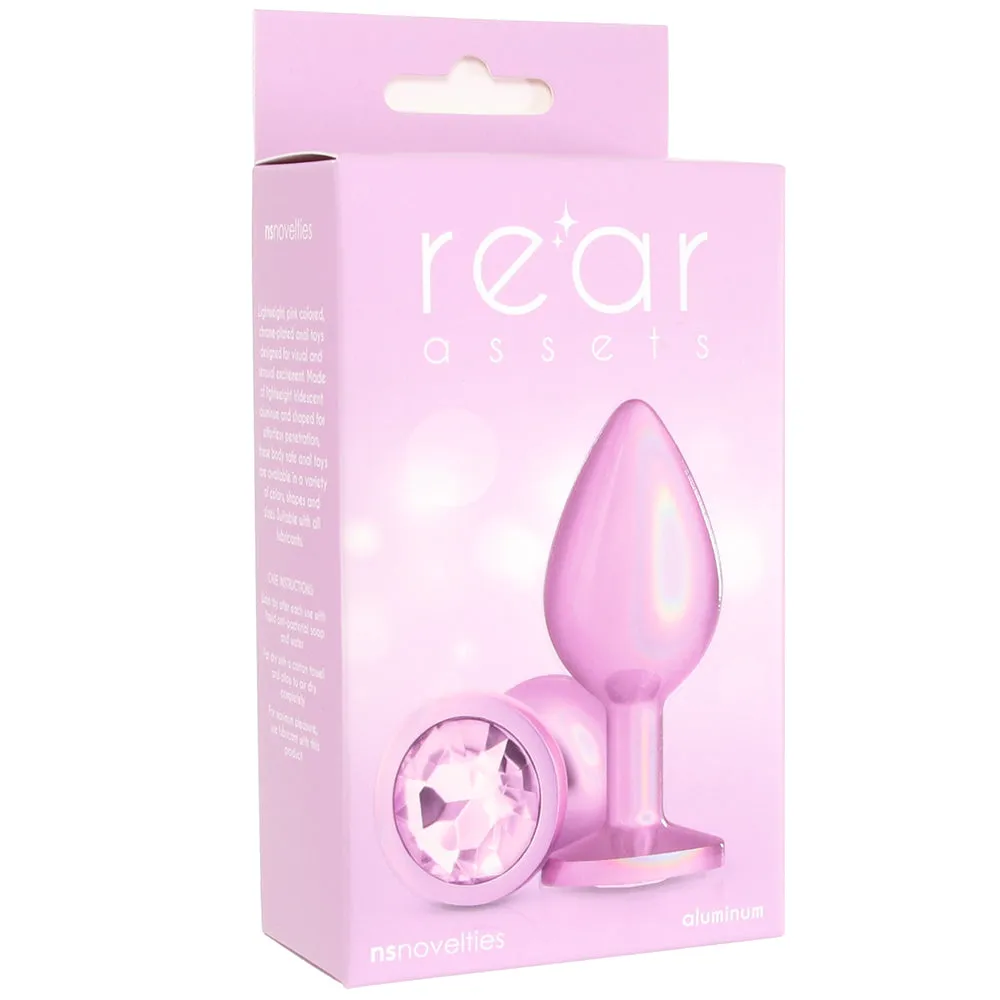 Rear Assets Pink Metal Butt Plug in Medium