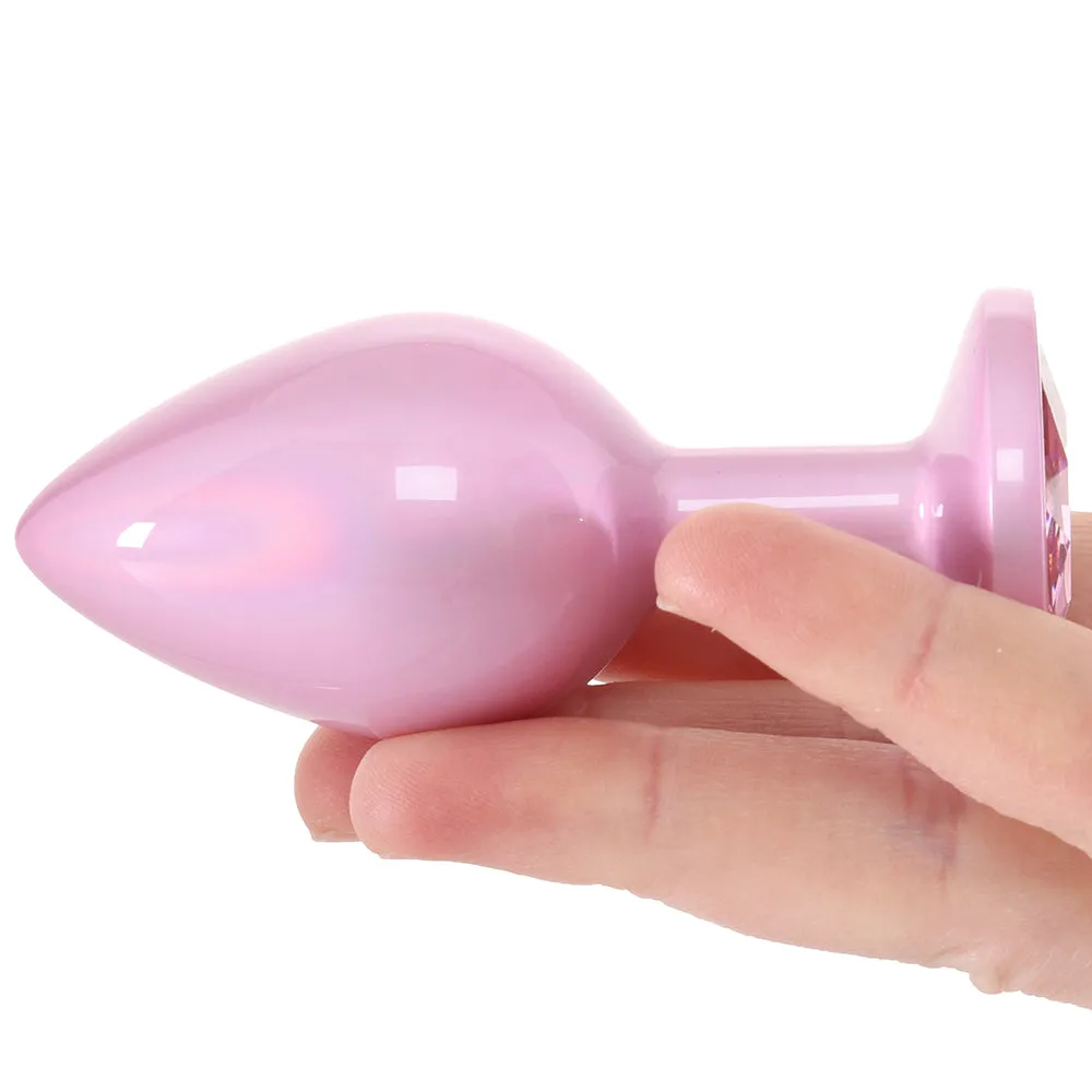 Rear Assets Pink Metal Butt Plug in Medium