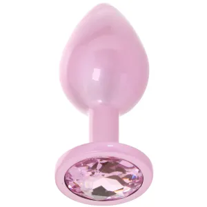 Rear Assets Pink Metal Butt Plug in Medium