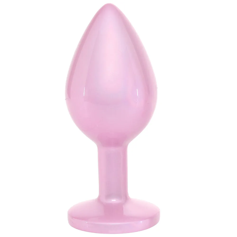 Rear Assets Pink Metal Butt Plug in Medium