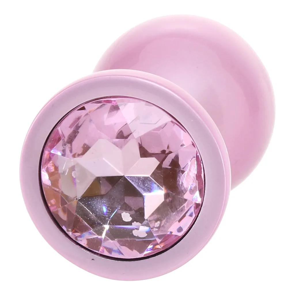 Rear Assets Pink Metal Butt Plug in Medium
