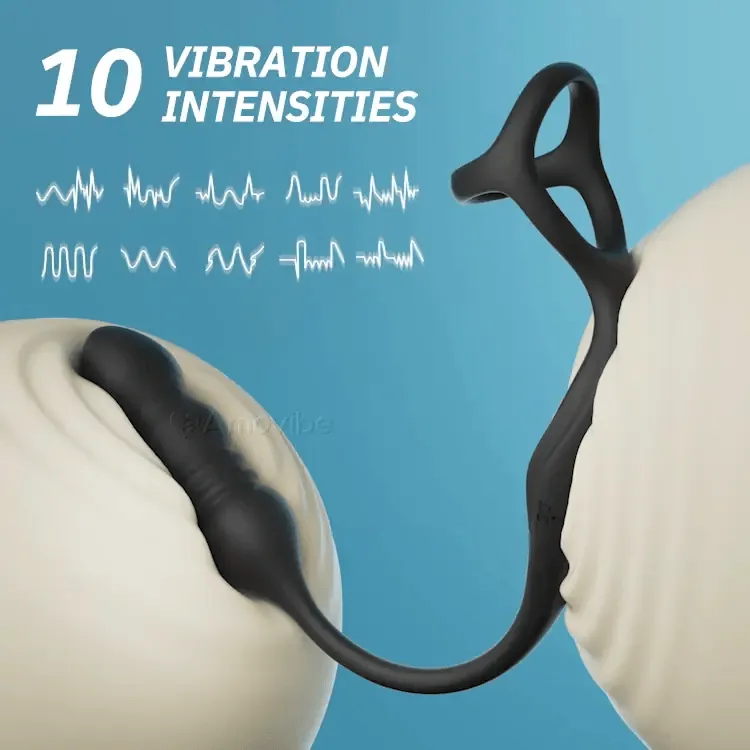 Remote Anal Thrusting Prostate Massager with 10 Vibrating Function
