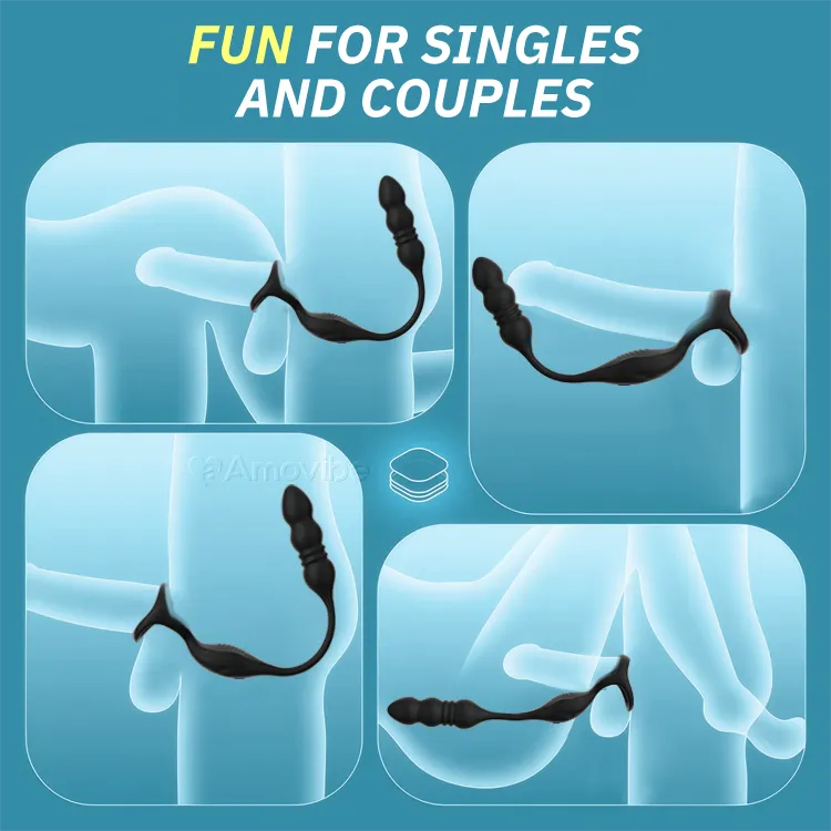 Remote Anal Thrusting Prostate Massager with 10 Vibrating Function