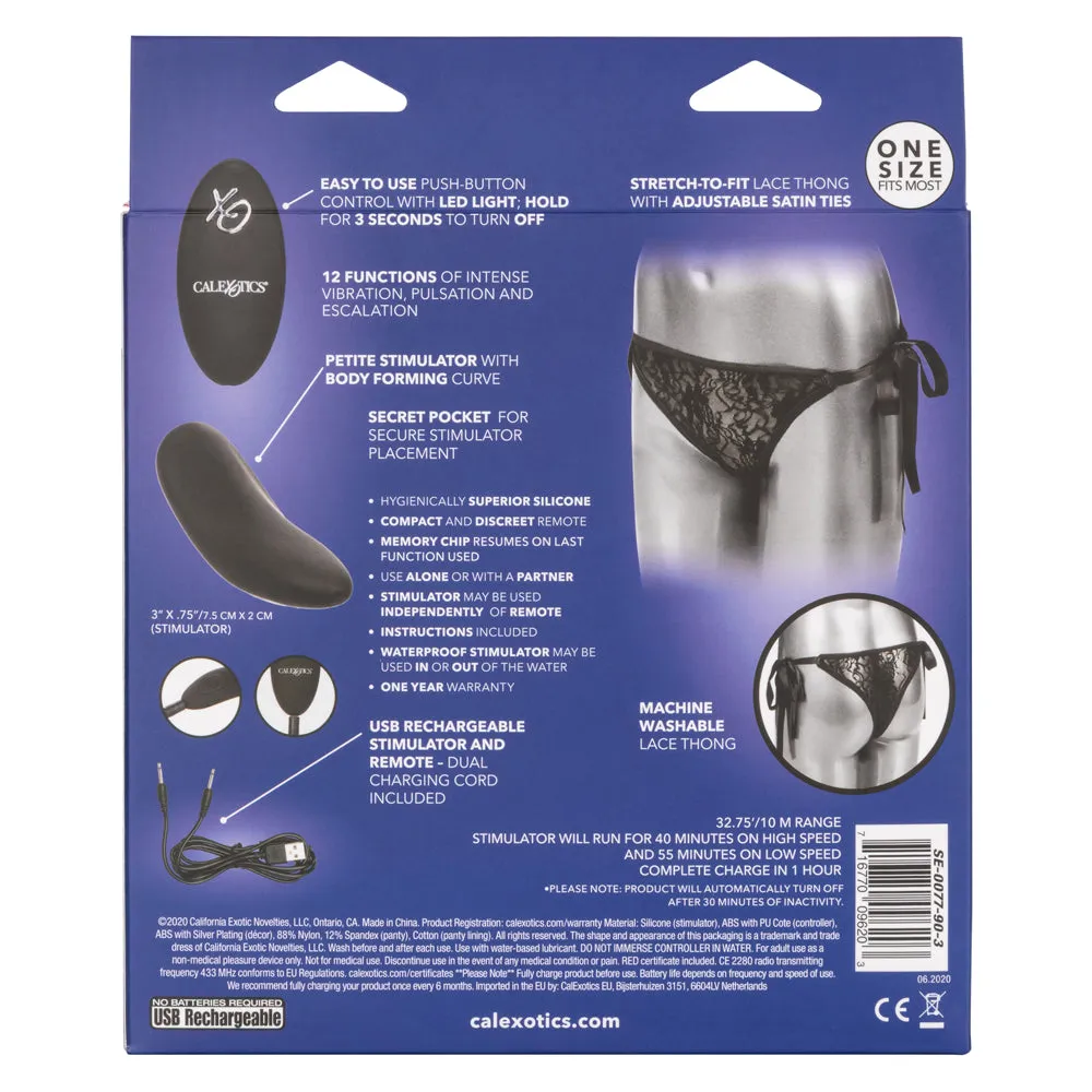 Remote Control Lace Thong Panty Vibrator Set