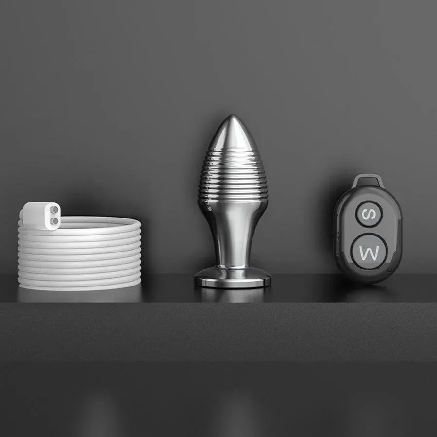 Remote Control Stainless Steel Vibrating Butt Plug