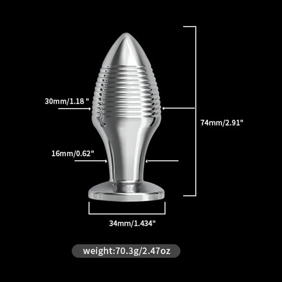 Remote Control Stainless Steel Vibrating Butt Plug