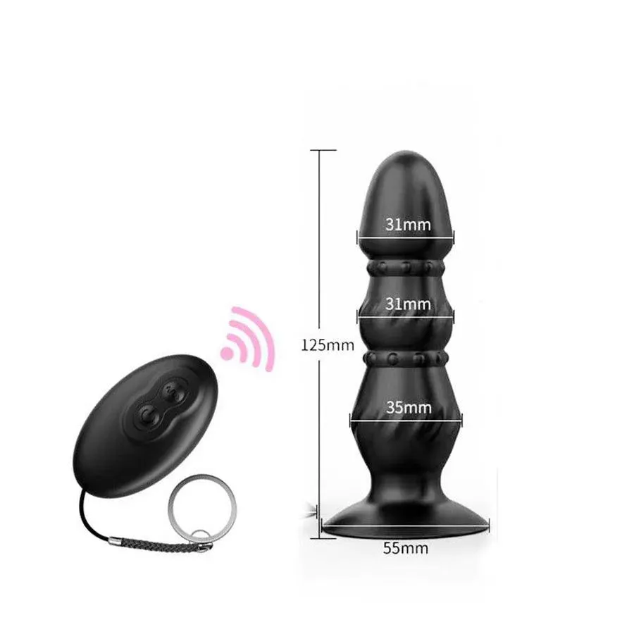 Remote Control Suction Cup Vibrating Anal Plug
