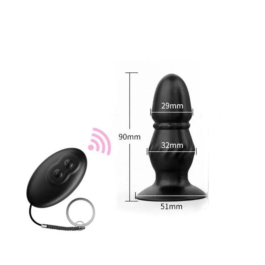 Remote Control Suction Cup Vibrating Anal Plug