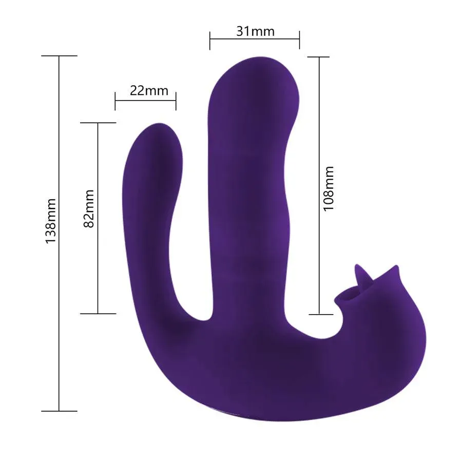 Remote Control Thrusting Panty Vibrator with Anal Stimulator