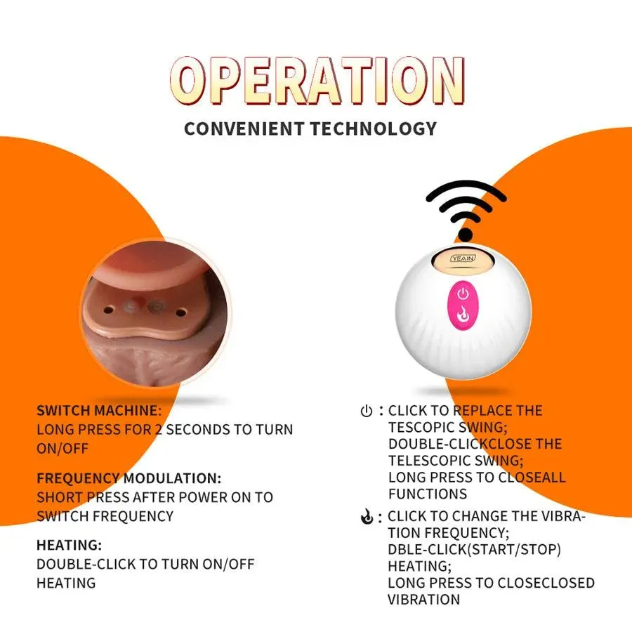 Remote Thrusting Rabbit Dildo Sex Toy