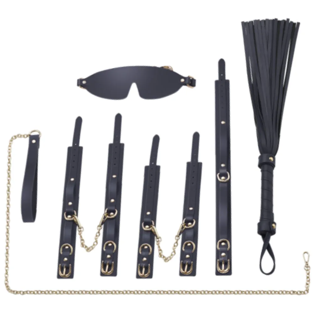 Roomfun 6-Piece Leather Bondage Set