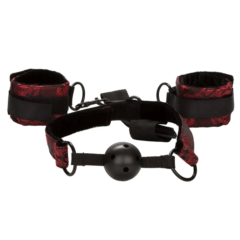 Scandal Breathable Ball Gag With Cuffs