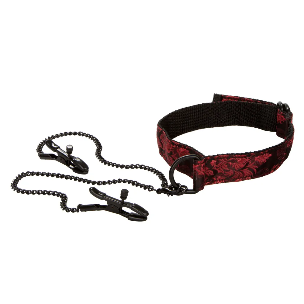 Scandal Submissive Kit With Blindfold, Restraints & Clamps