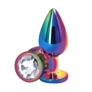 Sexyland Chroma Rainbow Metal Butt Plug With Round Gem - Small