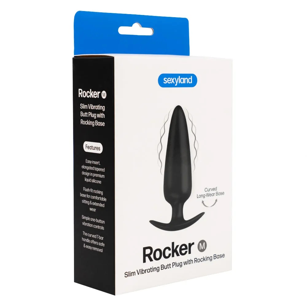 Sexyland Rocker Slim Vibrating Butt Plug With Rocking Base – Medium