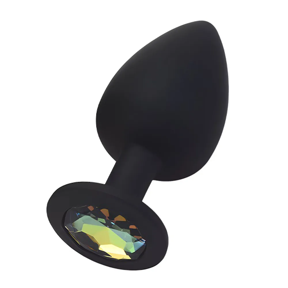 Sexyland Sparkle Silicone Butt Plug With Gem - Large