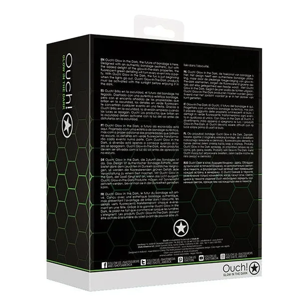 Shots - Ouch Bed Bindings Restraint Kit Glow in the Dark (Black)