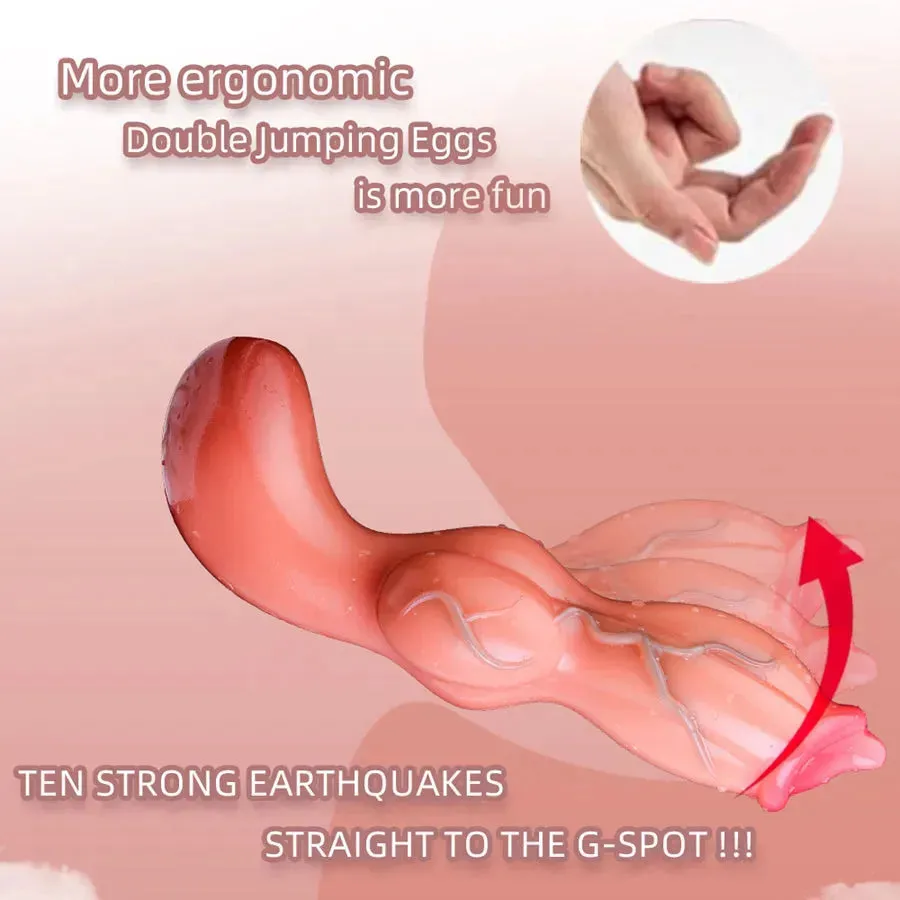 Soft Silicone Vibrating Knotted Dildo
