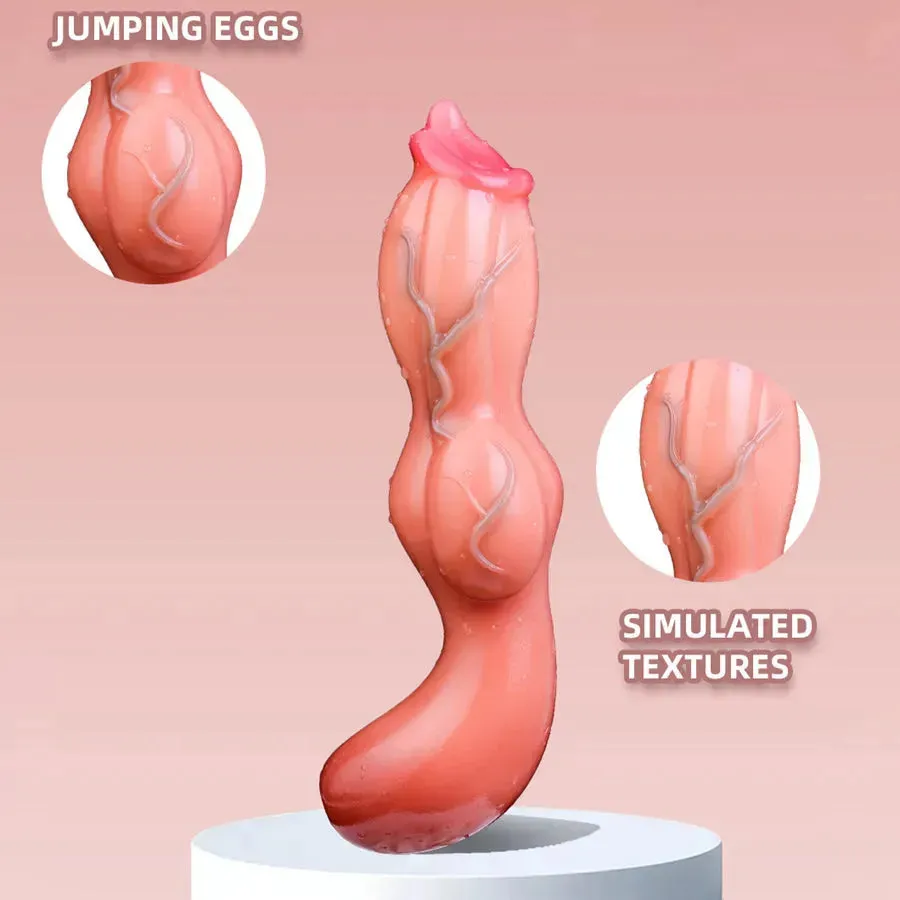 Soft Silicone Vibrating Knotted Dildo
