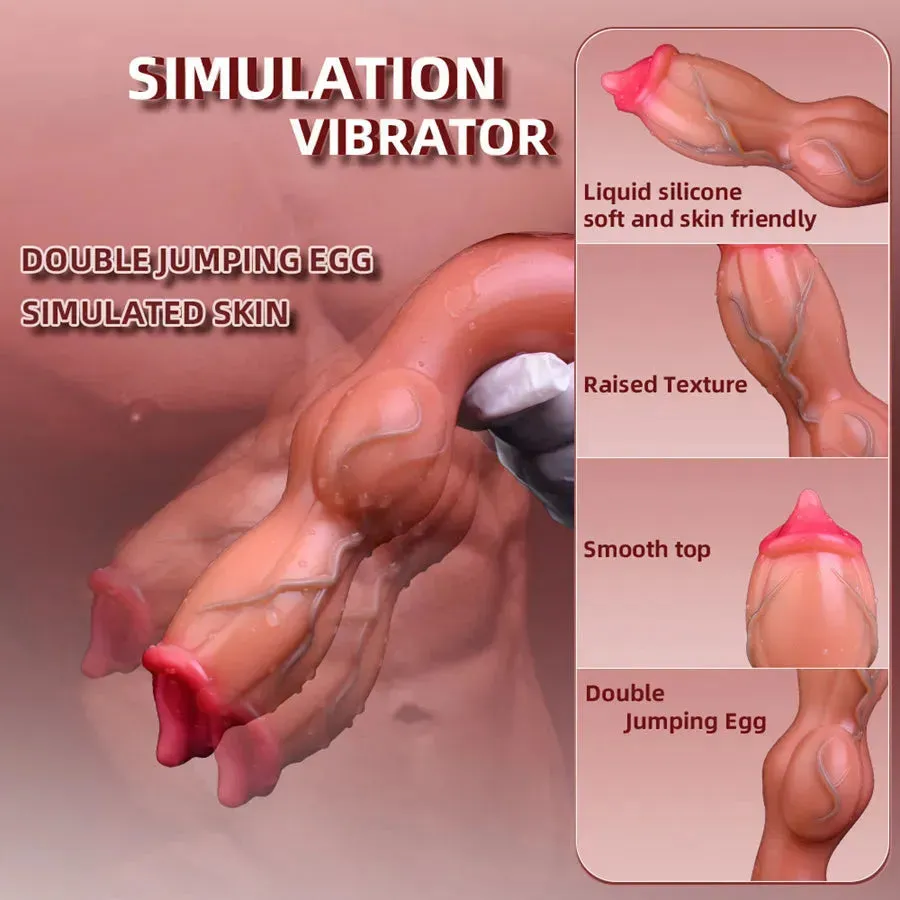 Soft Silicone Vibrating Knotted Dildo