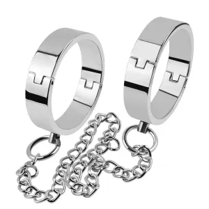 Stainless Steel Bondage Cuffs for DBSM Game