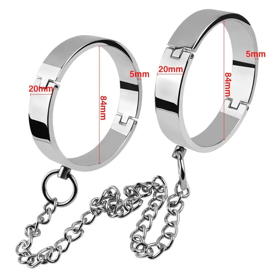 Stainless Steel Bondage Cuffs for DBSM Game
