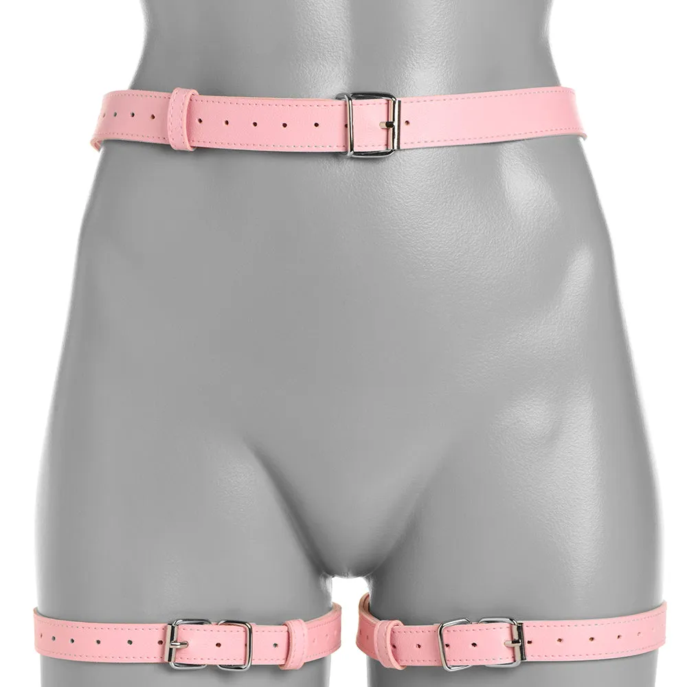 Strict Bondage Harness with Bows M/L in Pink