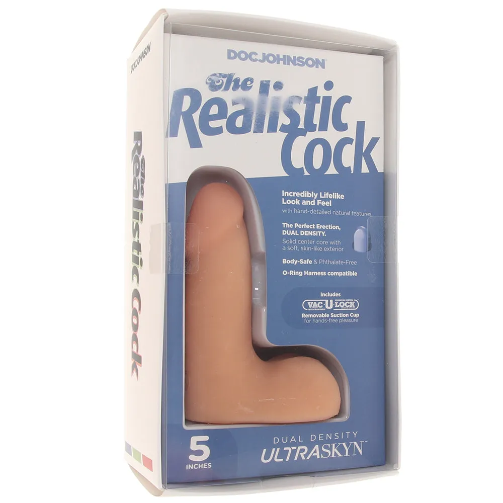 The Realistic 5 Inch Cock with Balls in Vanilla