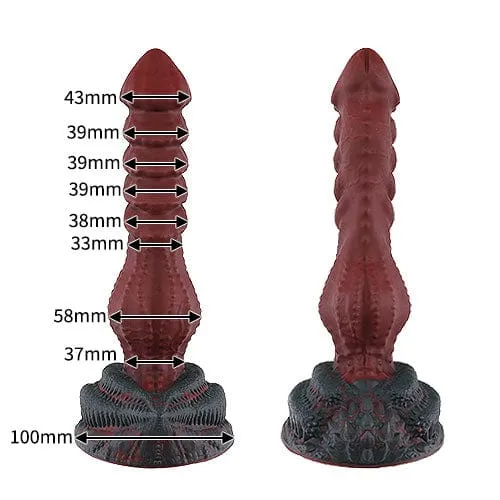 Tomax - Roaring Dragon Regular Silicone Dildo 9.6" (Wild Red)