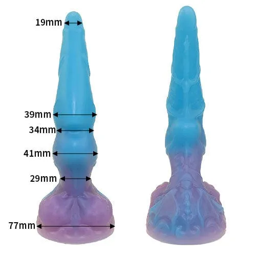 Tomax - Water Dragon Regular Silicone Dildo 8.26" (Deep Blue)