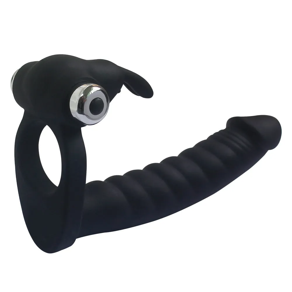 Trinity Fun Evil Teaser Vibrating Double Penetration Cock Ring