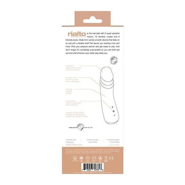 VeDO - Rialto Rechargeable Realistic Vibrating Dildo 7.5"