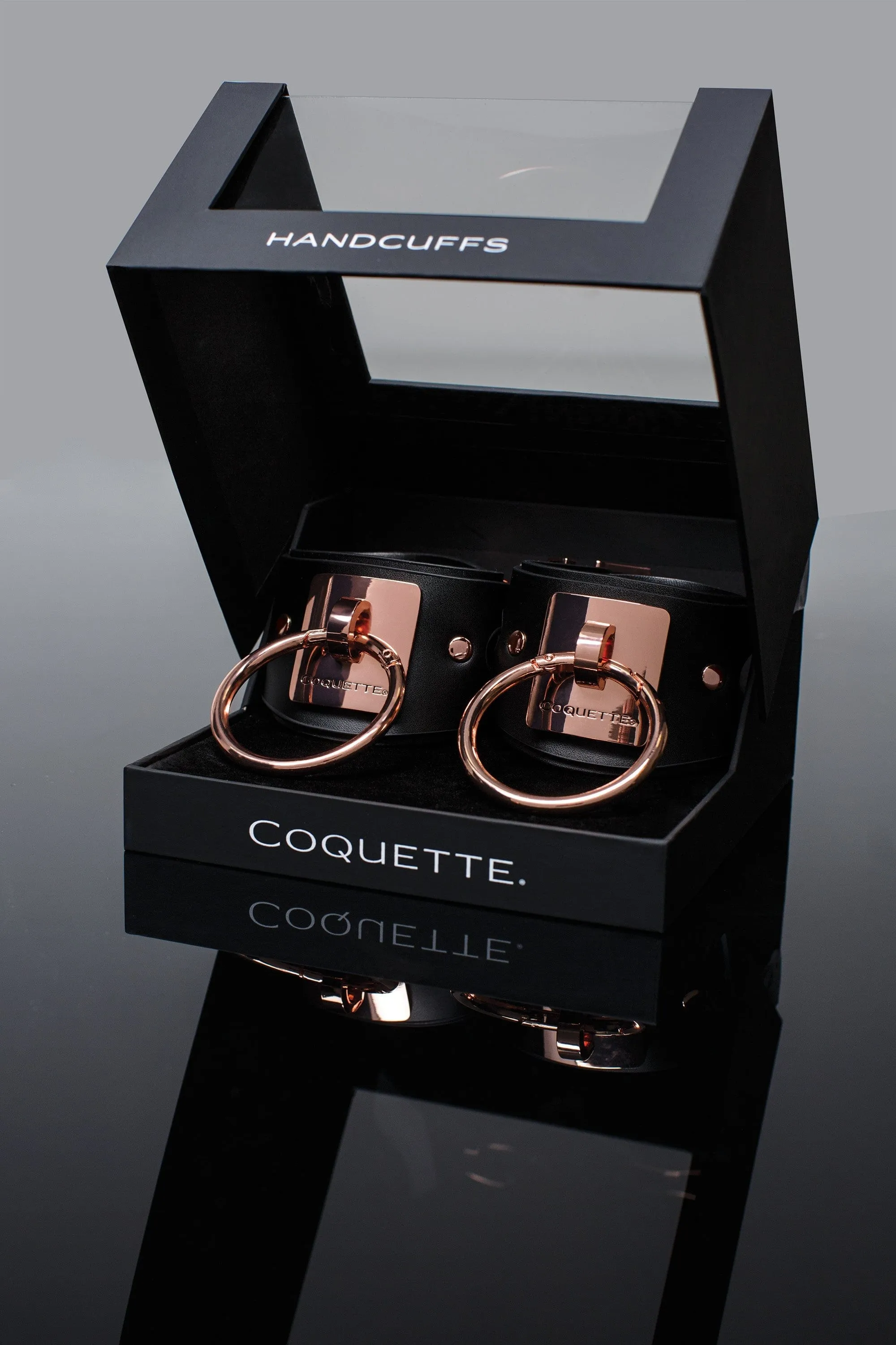 Vegan Leather Clip-able Handcuffs With Rings