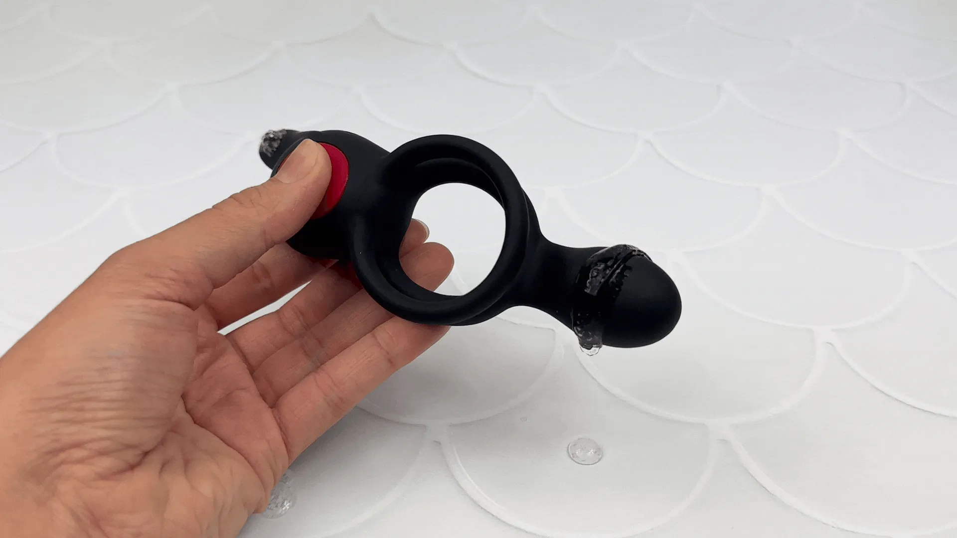 Vibrating Silicone Bunny Dual C-Ring - Penis, Clit, and Scrotum Vibes!