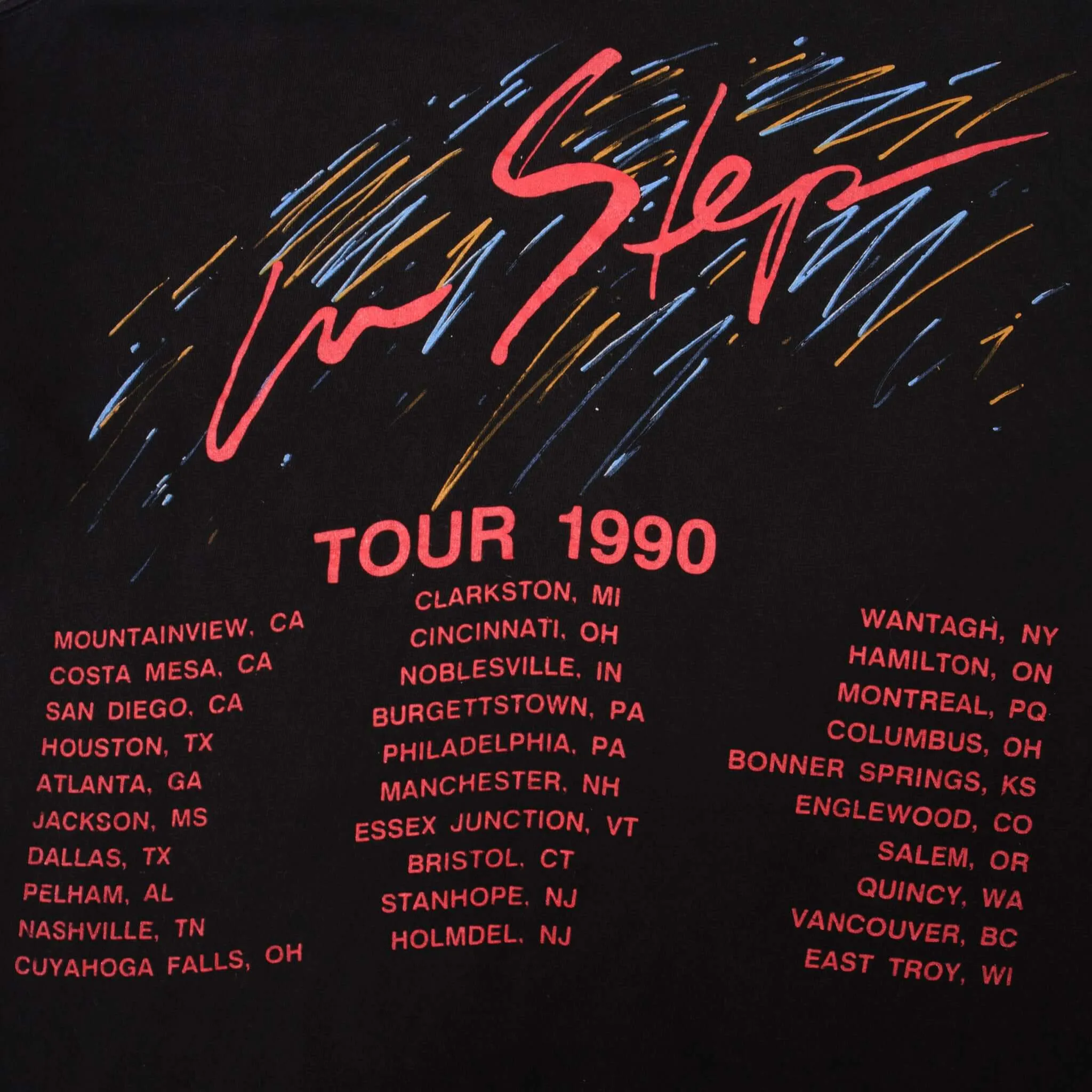 VINTAGE STEVIE RAY VAUGHAN AND DOUBLE TROUBLE 1990 TEE SHIRT LARGE MADE USA