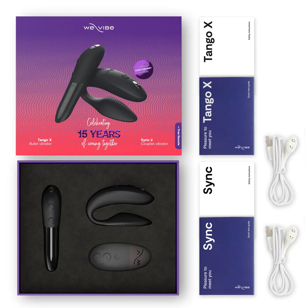 We-Vibe 15-Year Anniversary Sync 2 & Tango X Vibrator Collection
