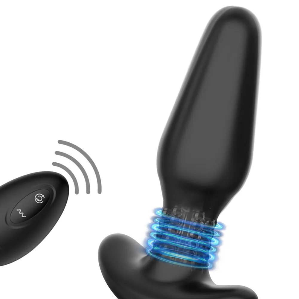 Winyi Bruce Vibrating Anal Plug With Rimming Rotating Beads