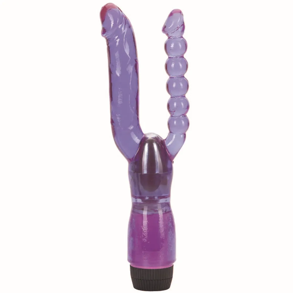 XCel Double Penetrating Vibrator With Anal Beads