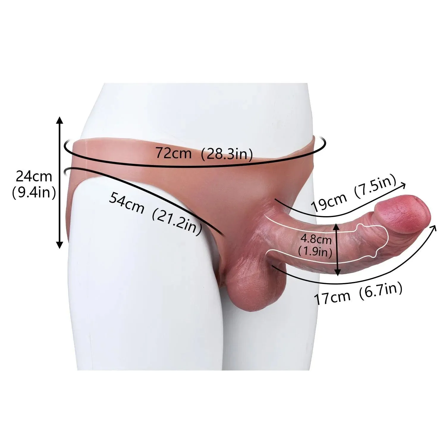 Xinghaoya Silicone Hollow Strapon Dildo