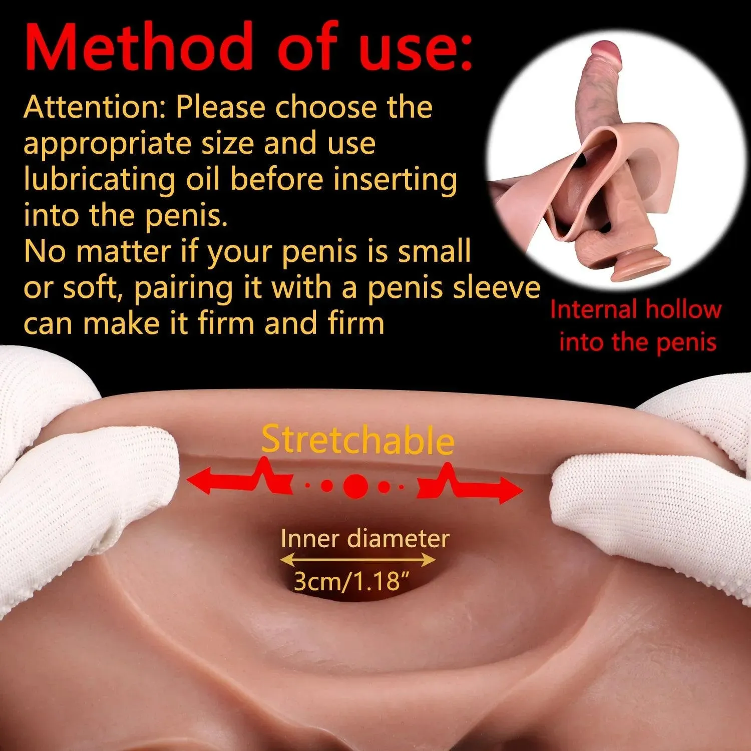 Xinghaoya Silicone Hollow Strapon Dildo