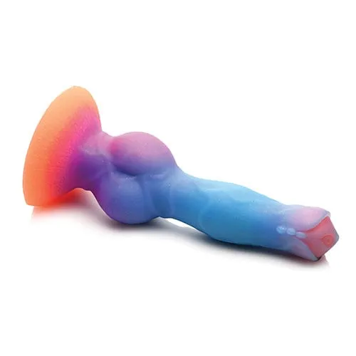 XR - Creature Cocks Glow in the Dark Space Cock Silicone Alien Dildo 8.5" (Multi Colour)