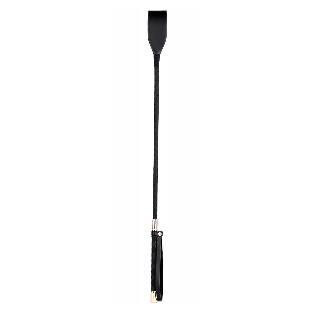 ZYL Flexible Faux Leather Riding Crop With Rubber Grip Handle