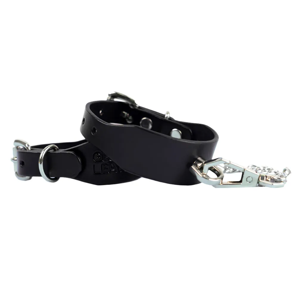 ZYL Genuine Leather D-Ring Petite Wrist Cuffs